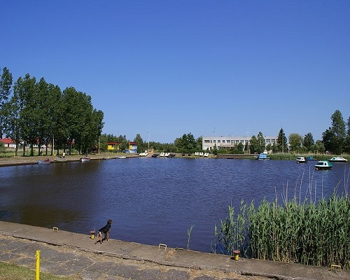 Przystań nad jeziorem Resko