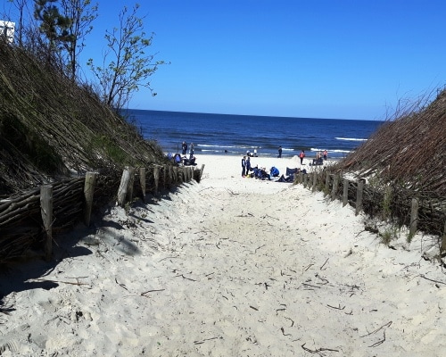 przejście na plażę