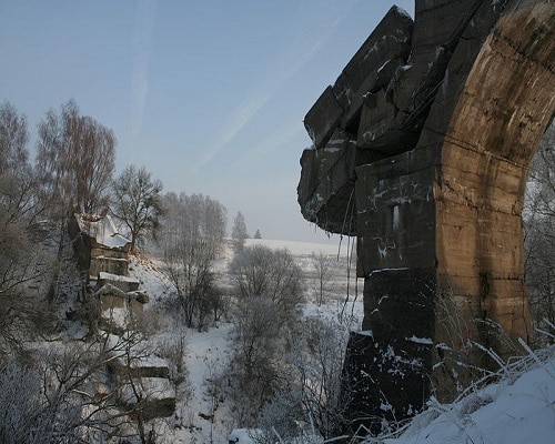 Kruklanki - "zwalony most" nad Sapiną