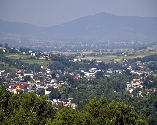 Ślemień widok z lotu ptaka