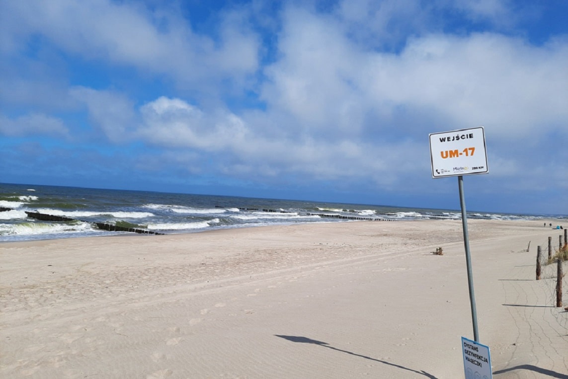 Wejście na plażę w Mielnie